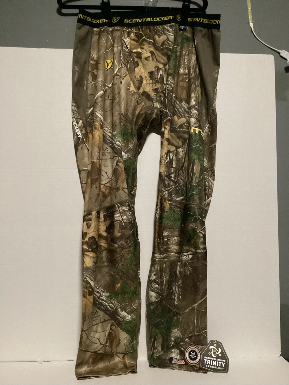 Men’s scent blocker trinity technology Camo Thermal Leggings — Brown Green XL